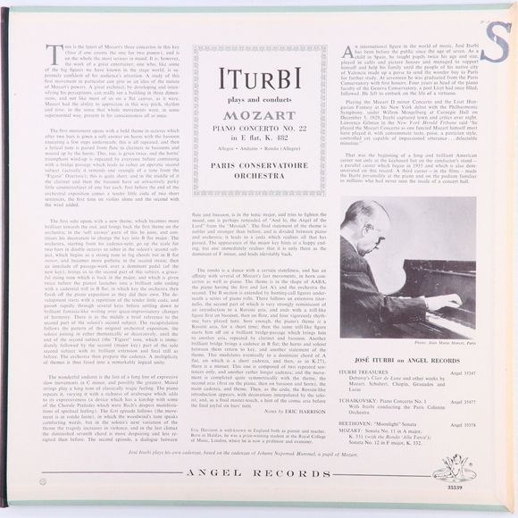 José Iturbi - Mozart Piano Concerto in E Flat K. 482 LP Vinyl Record Angel 35539 - Picture 2 of 16